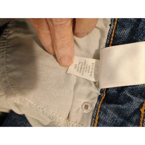 Old Navy O.G. Straight High Rise Ankle Raw Hem‎ Ripped Women's Size 16 Tall #3 - Picture 10 of 11